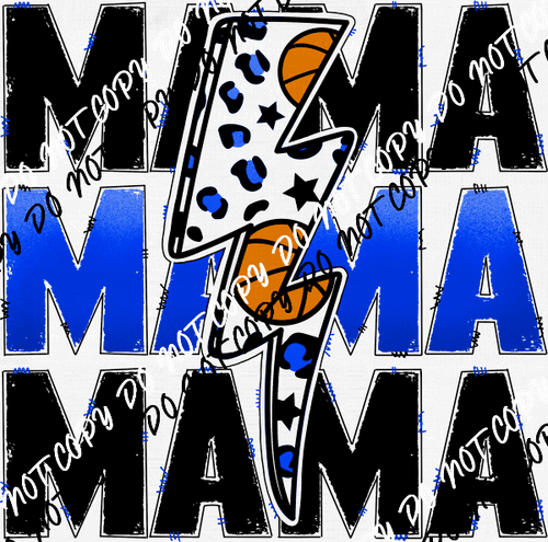 Basketball Mama Blue DTF Transfer - We Print U Press DTF Transfers