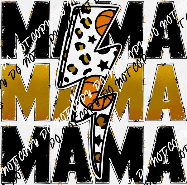 Basketball Mama Gold DTF Transfer - We Print U Press DTF Transfers