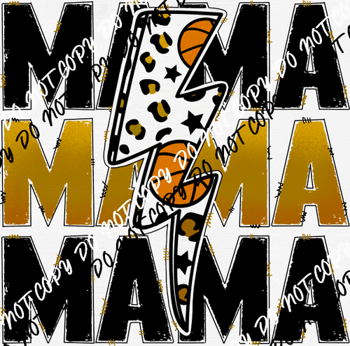 Basketball Mama Gold DTF Transfer - We Print U Press DTF Transfers