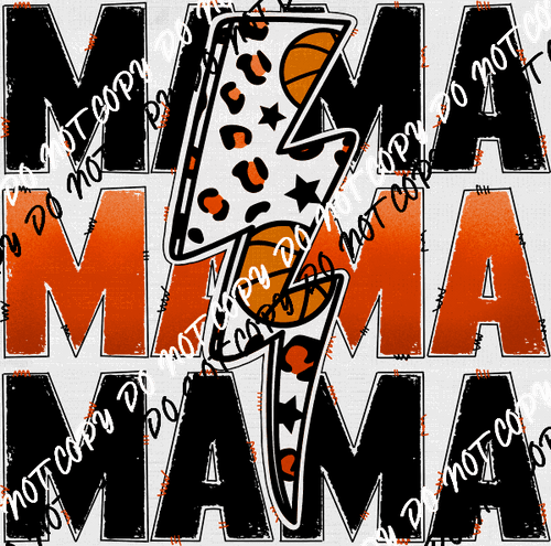 Basketball Mama Orange DTF Transfer - We Print U Press DTF Transfers