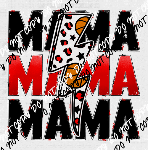 Basketball Mama Red DTF Transfer - We Print U Press DTF Transfers