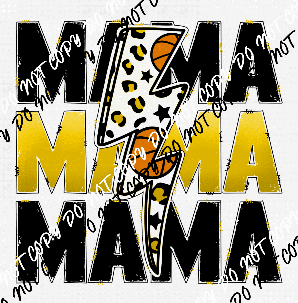 Basketball Mama Yellow DTF Transfer - We Print U Press DTF Transfers