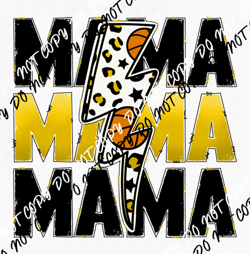 Basketball Mama Yellow DTF Transfer - We Print U Press DTF Transfers