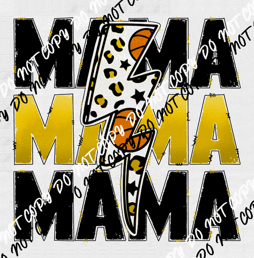 Basketball Mama Yellow DTF Transfer - We Print U Press DTF Transfers
