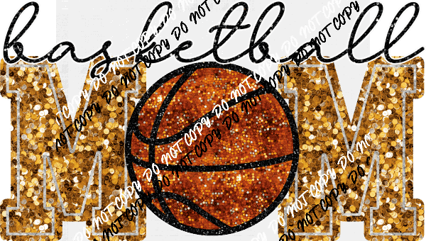 Basketball Mom faux sequin DTF Transfer (See Color Options) - We Print U Press DTF Transfers