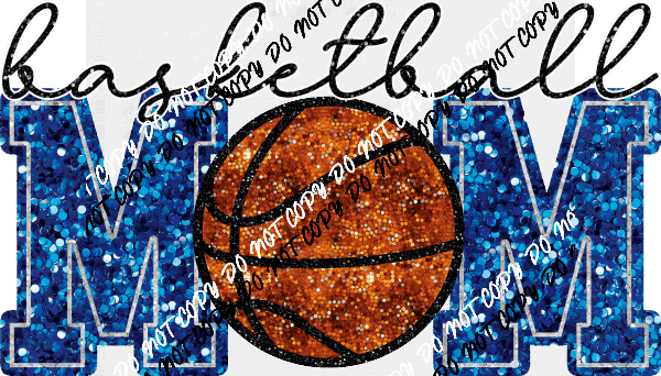 Basketball Mom faux sequin DTF Transfer (See Color Options) - We Print U Press DTF Transfers