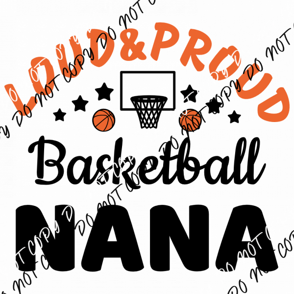 Basketball Nana DTF Transfer - We Print U Press DTF Transfers