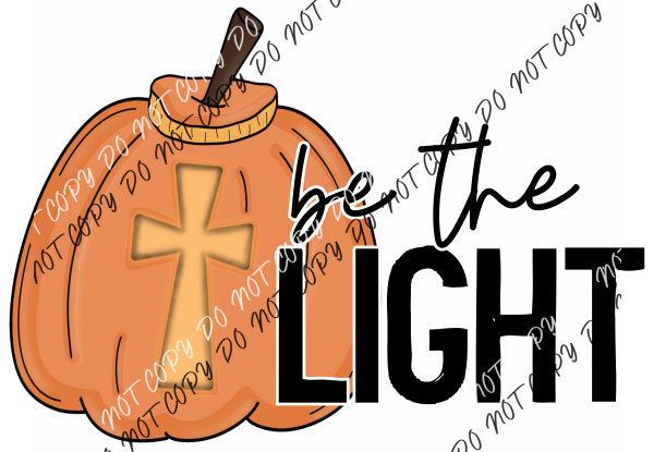 Be The Light Pumpkin Dtf Transfer Transfers