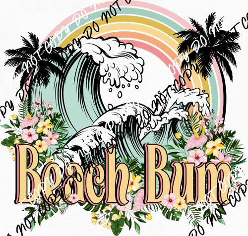 Beach Bum DTF Transfer - We Print U Press DTF Transfers