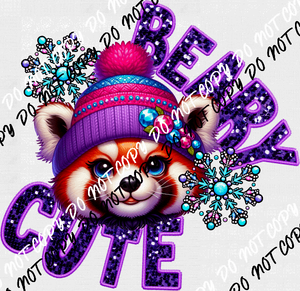 Beary Cute - Red Panda DTF Transfer - We Print U Press DTF Transfers