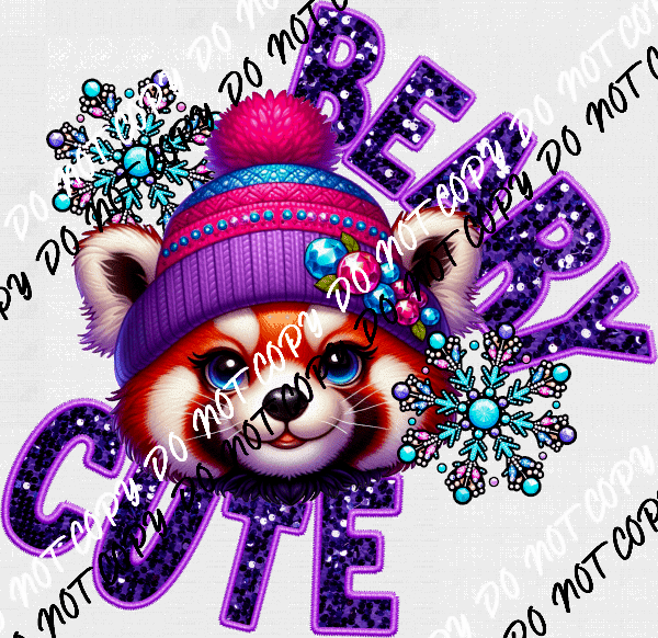 Beary Cute - Red Panda DTF Transfer - We Print U Press DTF Transfers