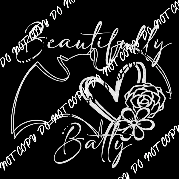 Beautifully Batty White or Black Print DTF Transfer - We Print U Press DTF Transfers