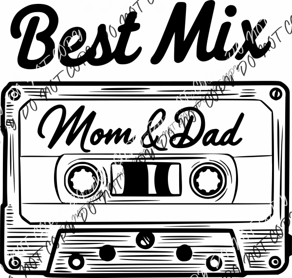 Best Mix of Mom and Dad DTF Transfer - We Print U Press DTF Transfers