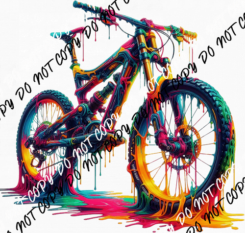 Bicycle Color Drip DTF Transfer - We Print U Press DTF Transfers