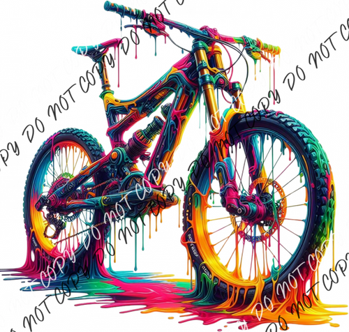 Bicycle Color Drip Dtf Transfer Rtp Transfers