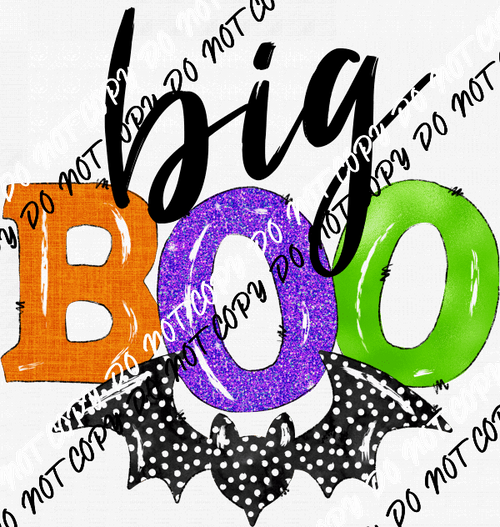 Big Boo Bat DTF Transfer - We Print U Press DTF Transfers