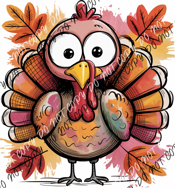 Big Eyed Turkey DTF Transfer RTP DTF Transfers