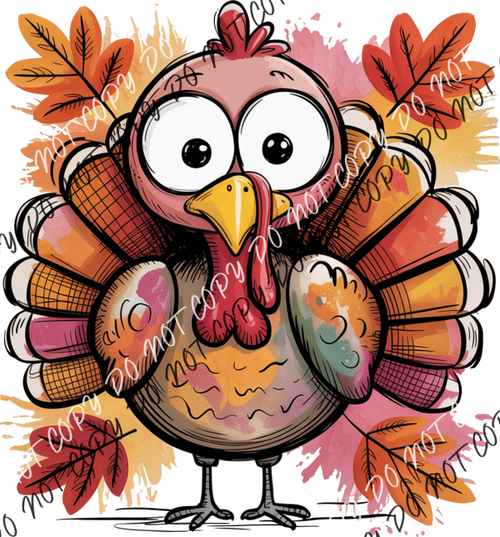 Big Eyed Turkey DTF Transfer RTP DTF Transfers