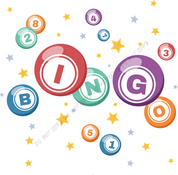 Bingo Game Night DTF Transfer - RTP DTF Transfer