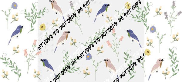 Birds UV Transfer for 16 oz Glass Can - We Print U Press DTF Transfers