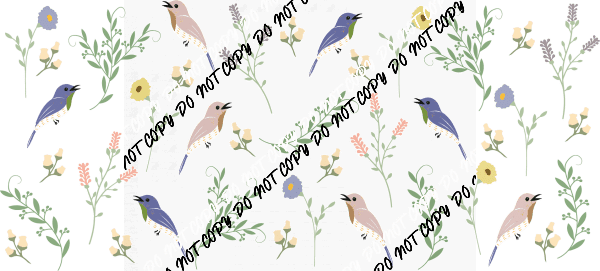 Birds UV Transfer for 16 oz Glass Can - We Print U Press DTF Transfers