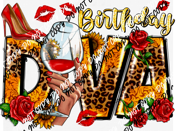 Birthday Diva DTF Transfer - We Print U Press DTF Transfers