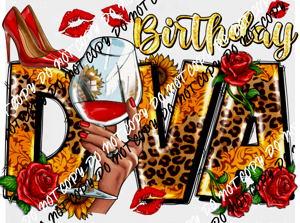 Birthday Diva DTF Transfer - We Print U Press DTF Transfers