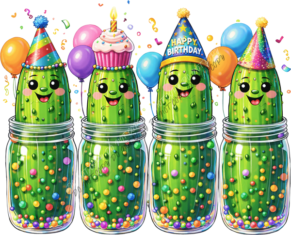 Birthday Pickle Jar Party Cuties DTF Transfer RTP DTF Transfers