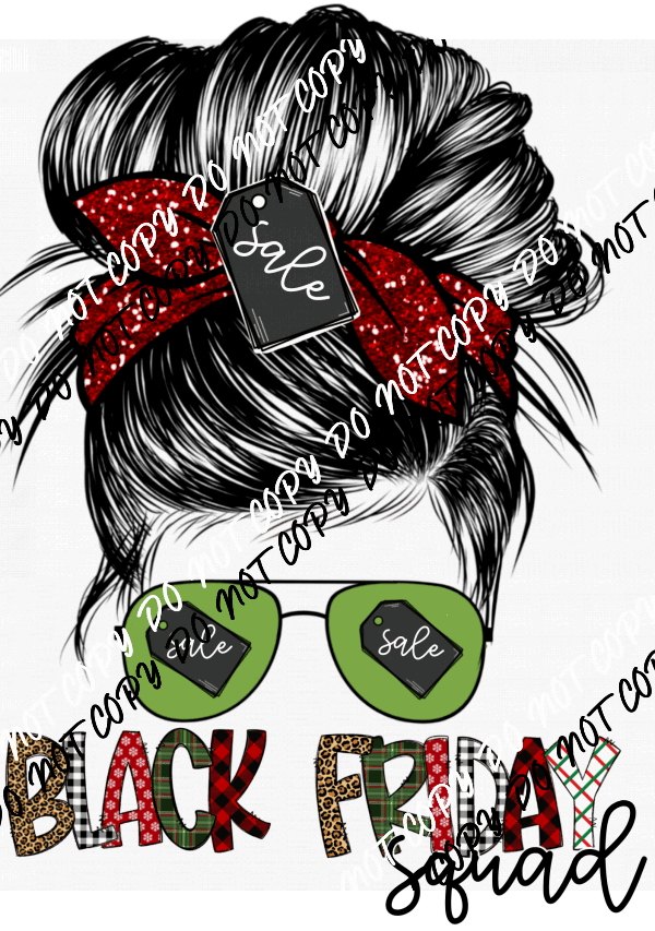 Black Friday Squad DTF Transfer - We Print U Press DTF Transfers