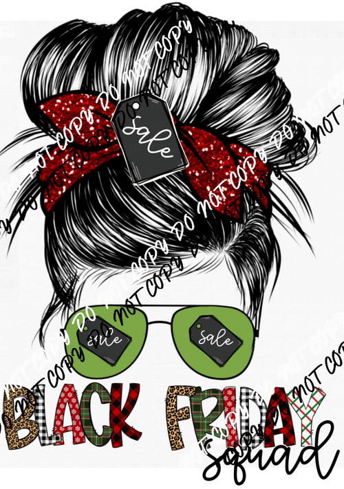 Black Friday Squad DTF Transfer - We Print U Press DTF Transfers