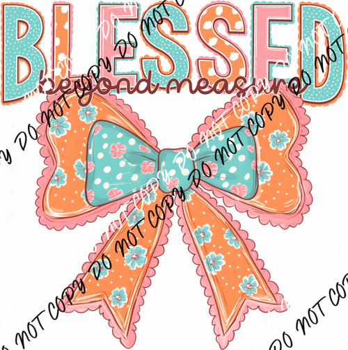 Blessed Beyond Measure DTF Transfer - We Print U Press DTF Transfers