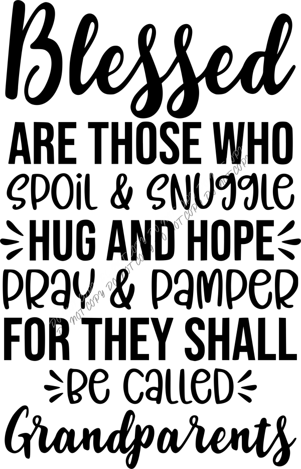 blessed grandparents quote dtf transfer