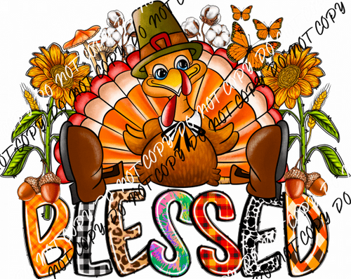 Blessed Turkey DTF Transfer - We Print U Press DTF Transfers