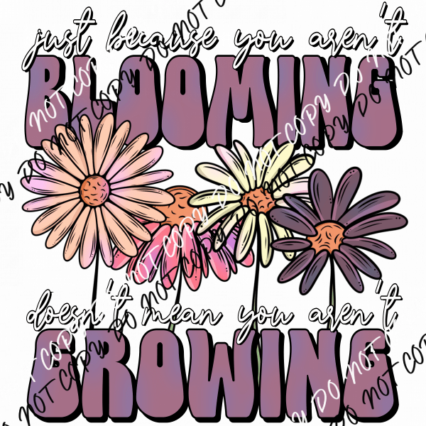 Blooming and Growing Floral DTF Transfer - We Print U Press DTF Transfers