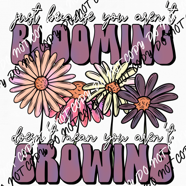 Blooming and Growing Floral DTF Transfer - We Print U Press DTF Transfers