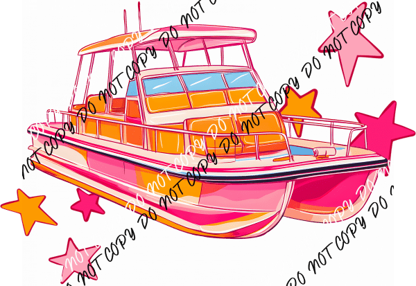 Boat Waves Pocket DTF Transfer - We Print U Press DTF Transfers