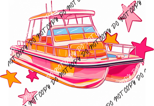 Boat Waves Pocket DTF Transfer - We Print U Press DTF Transfers