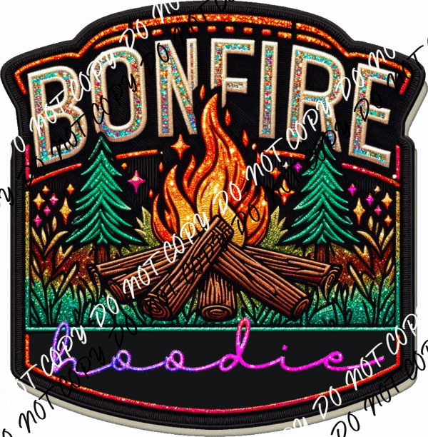 Bonfire Faux Patch DTF Transfer - We Print U Press DTF Transfers