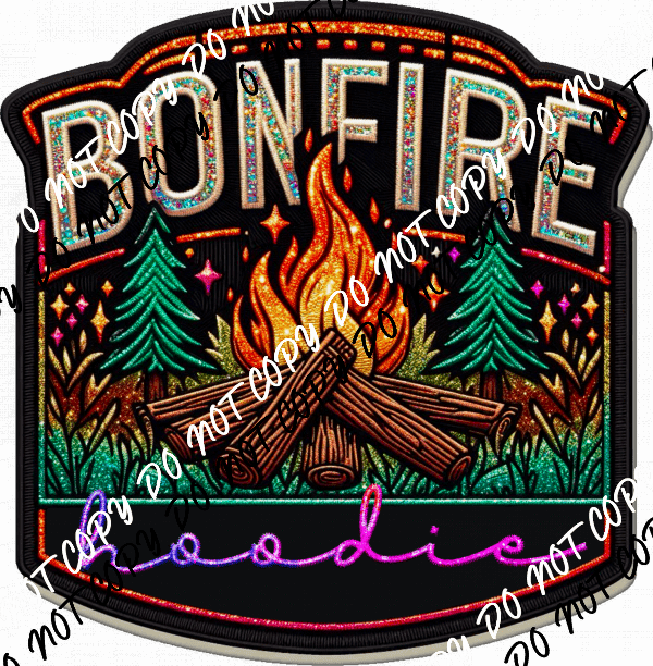 Bonfire Faux Patch DTF Transfer - We Print U Press DTF Transfers