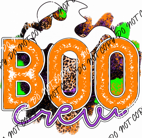 Boo Crew Ghost DTF Transfer - We Print U Press DTF Transfers