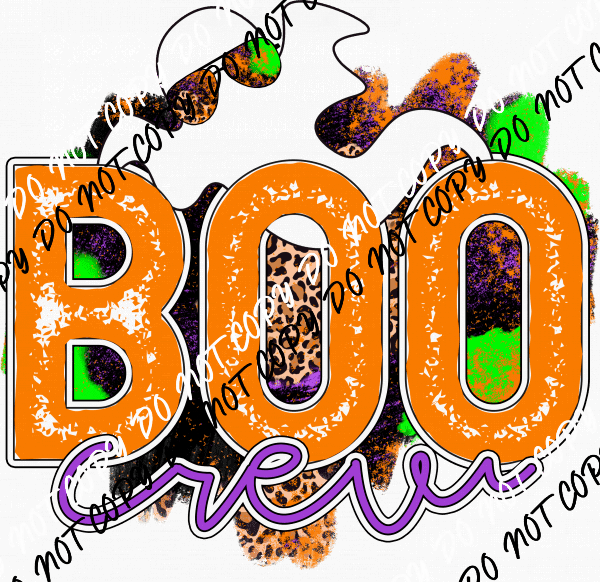 Boo Crew Ghost DTF Transfer - We Print U Press DTF Transfers