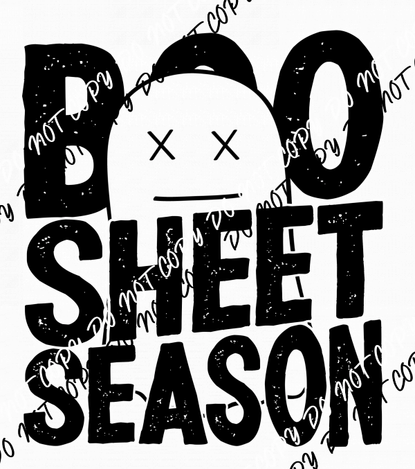 Boo Sheet Season DTF Transfer - We Print U Press DTF Transfers