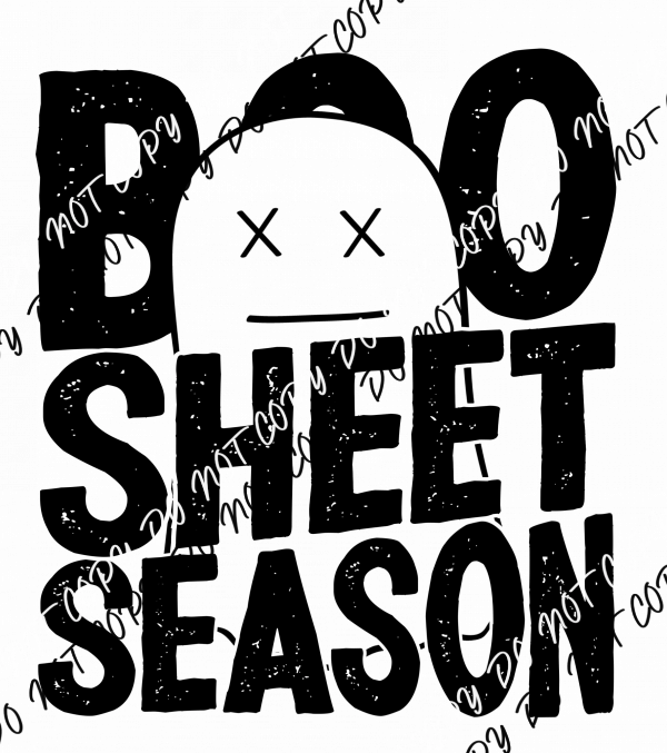 Boo Sheet Season DTF Transfer - We Print U Press DTF Transfers