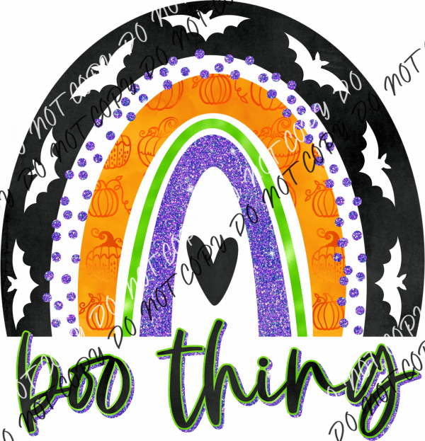 Boo Thing Halloween Rainbow Dtf Transfer