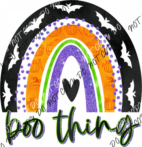 Boo Thing Halloween Rainbow Dtf Transfer