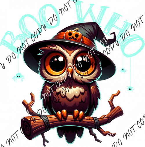 Boo Who Halloween Owl Dtf Transfer Rtp Transfers