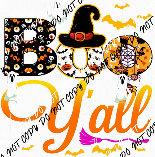 Boo Yall DTF Transfer - We Print U Press DTF Transfers