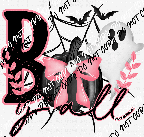 Boo Y'all Pumpkin Black and Pink DTF Transfer - We Print U Press DTF Transfers