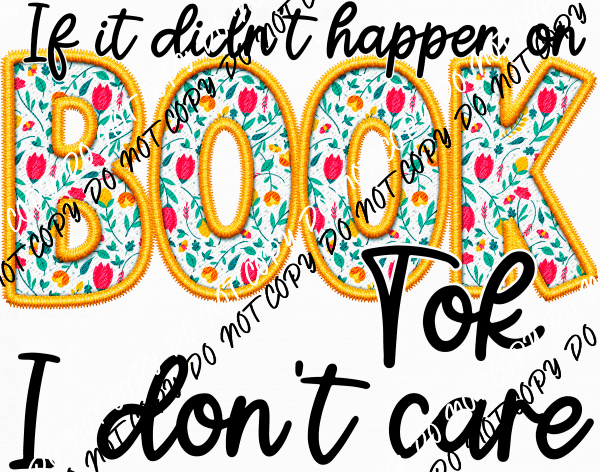 Booktok Faux Embroidery DTF Transfer - We Print U Press DTF Transfers