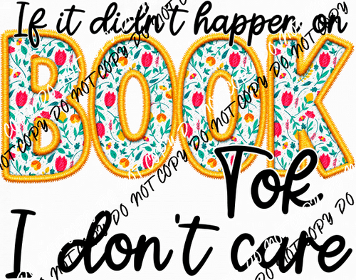 Booktok Faux Embroidery DTF Transfer - We Print U Press DTF Transfers